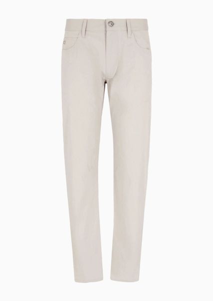 Prix D'achat Beige Pantalon 5 Poches Coupe Classique En Denim De Coton Jeans Homme